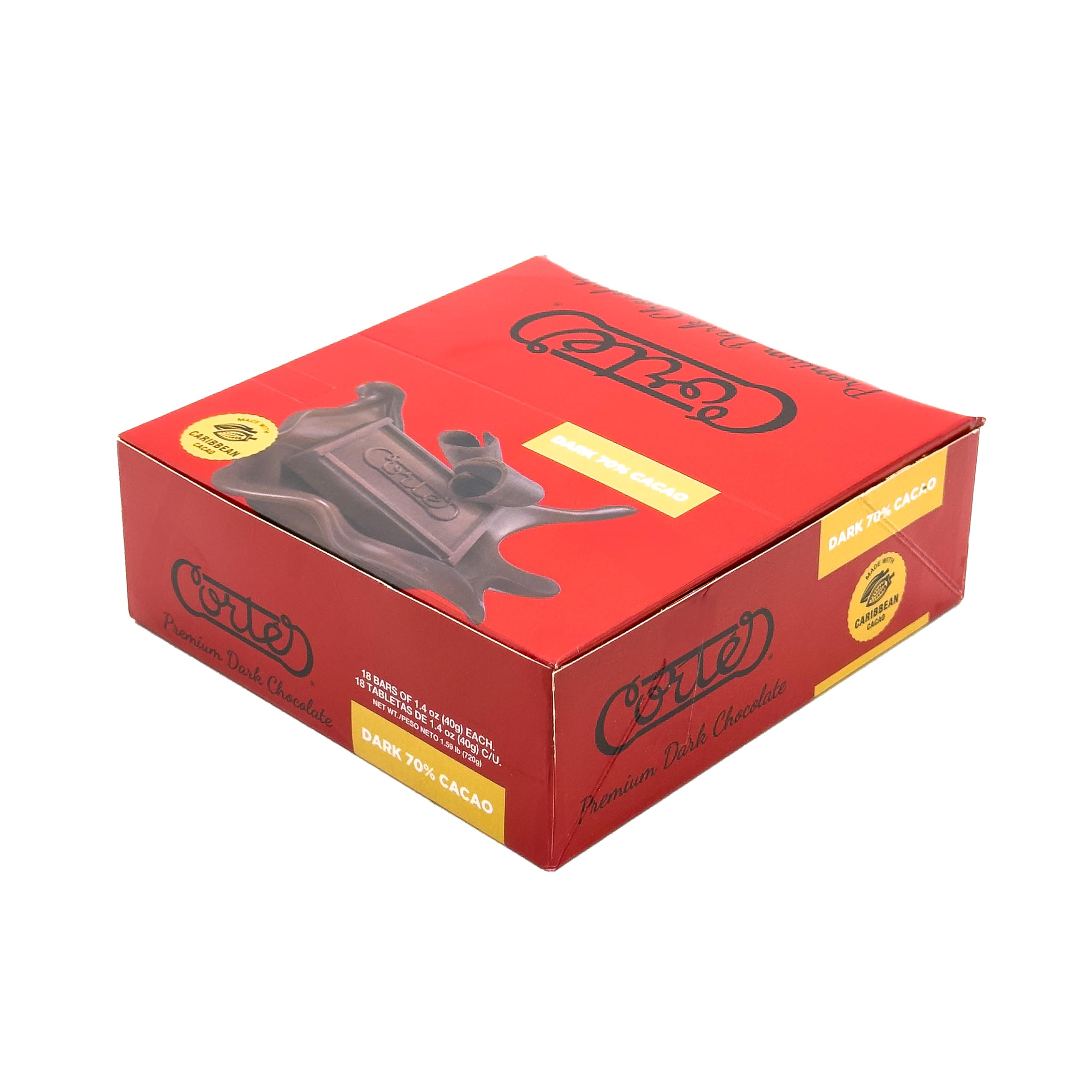 Amazon.com : Cortés Dark Chocolate Bar, 70% Cacao, 1.4 oz, Made