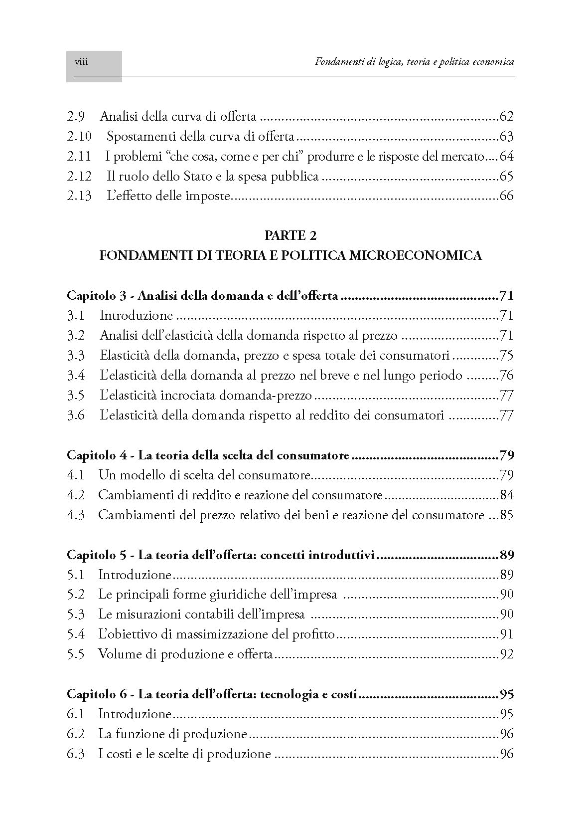 Fondamenti di Logica, Teoria e Politica Economica - Principî, modelli, comportamenti, organizzazione