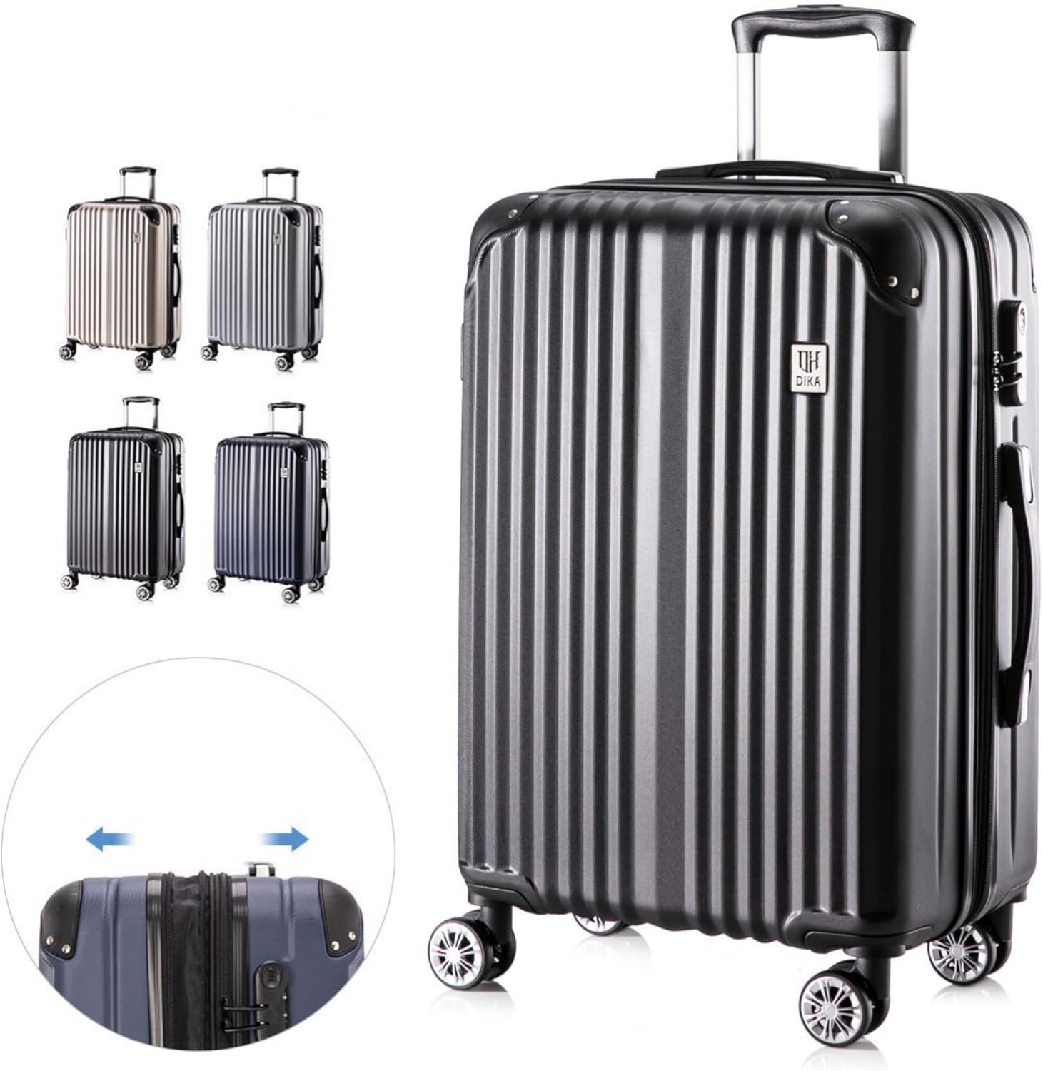 Yuweijie] スーツケース 機内持ち込み 拡張機能付き キャリーケース 超  