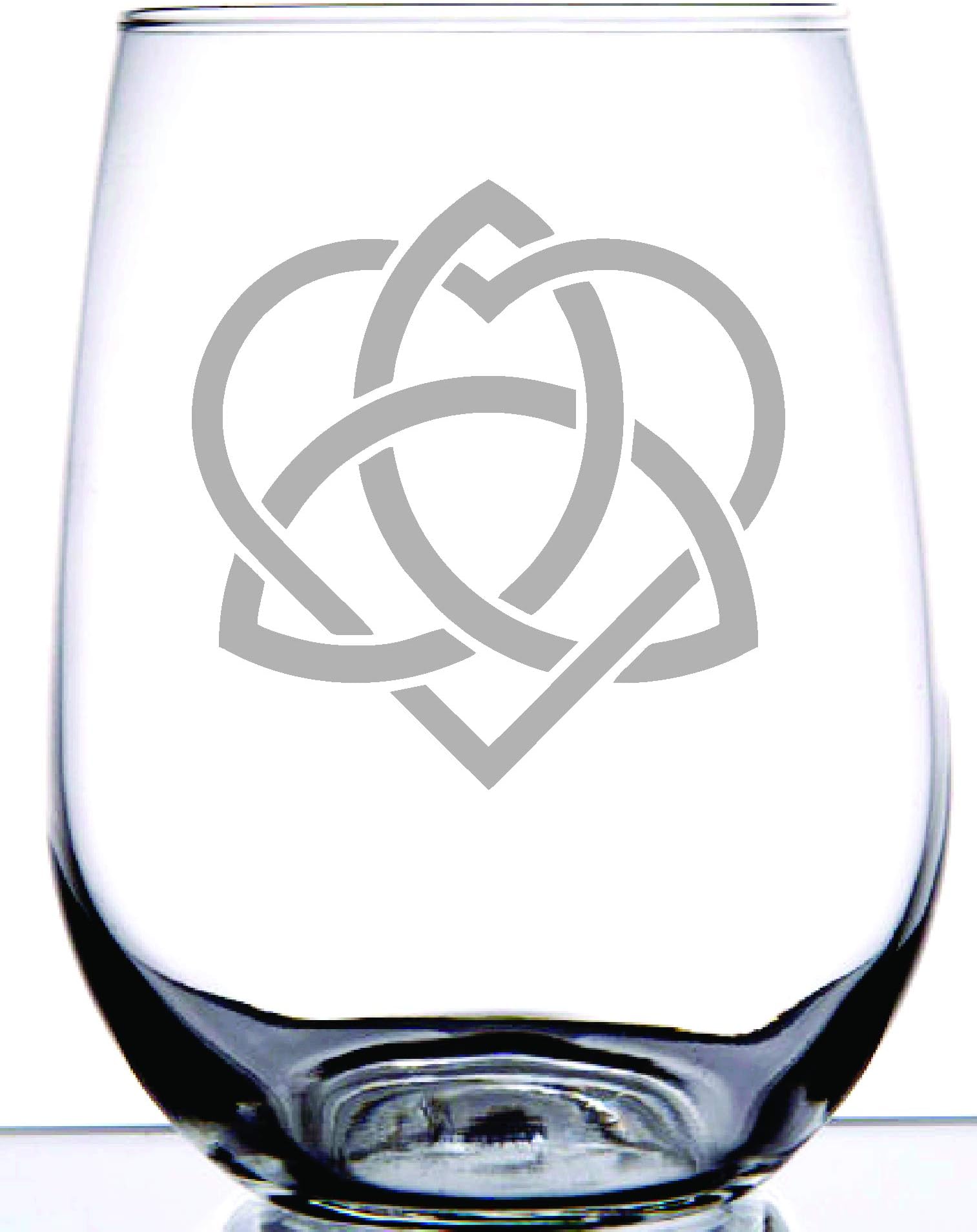 IE LaserwareCeltic Sisterhood Knot Etched on 17 Ounce stemles