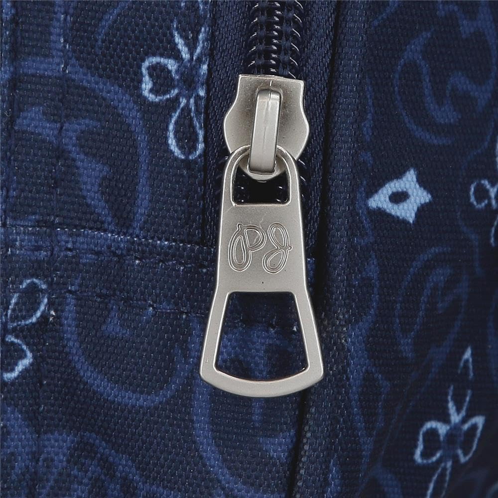 Pepe Jeans Lenay Navy Blue Multi Compartment Polyester Fanny Pack with Faux Leather Detail Joumma Bags, blue, Eine Größe passt allen, Triple Pencil Case