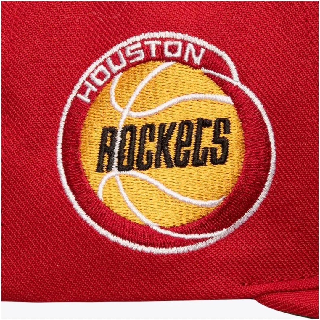 Mitchell & Ness Houston Rockets NBA Double Up HWC Snapback Hat Cap, Red