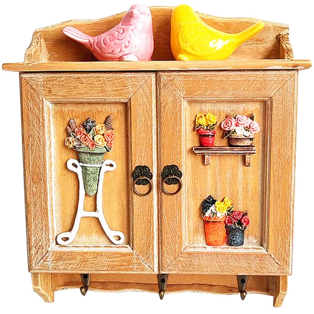 XDgfjrCGKJ Country Retro Style Key Cabinet(Natural Color B)