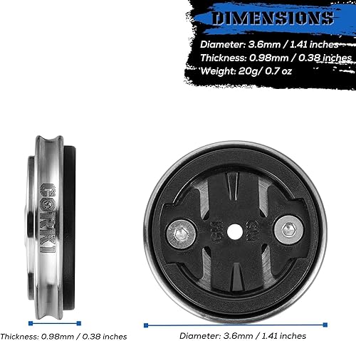Miniatura 2 de corki Cycles Titanio Stem Auriculares Top Cap Bike Mount Compatible para Wahoo Garmin Cateye Bryton
