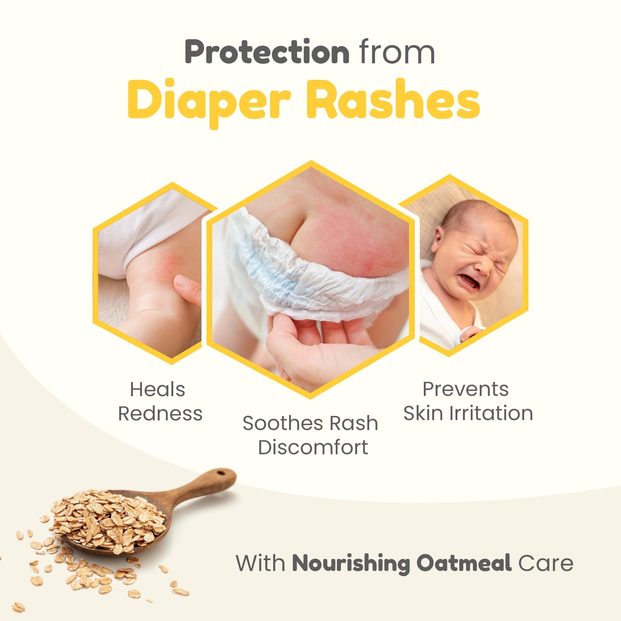 Mother Sparsh Simply Unscented Baby Diaper Rash Cream With Natural Oatmeal -50g | Rash Cream for Babies | Protects from Irritation | Nappy Cream Suitable for Newborn Sensitive Skin - Image 2 thumbnail
