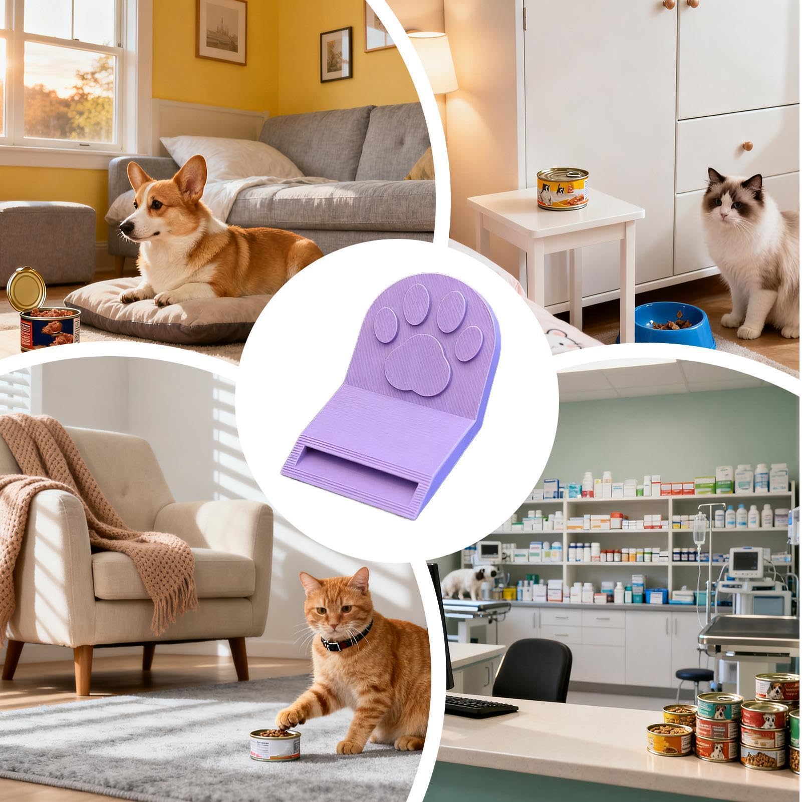 Cat Food Spoon Cute - Feeding Accessory Gadget, Tab Buddy Can Opener | Kitten Feeding Tool, Household Home Kitchen Indoor Outdoor Daily Pet F́eeding Accessory for Cats