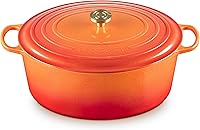 Vista 57 de Le Creuset Horno holandés ovalado Signature de hierro fundido esmaltado, 2.75 cuartos de galón., Blanco