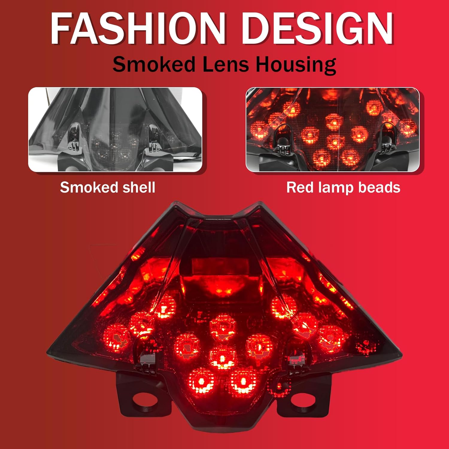LED Motorcycle Tail Light,Smoked Tail Light,Motorcycle LED Integrated Brake Tail Light for kawasaki Ninja 500 Z500 2024-2025 for Ninja 500 Z500 accessories