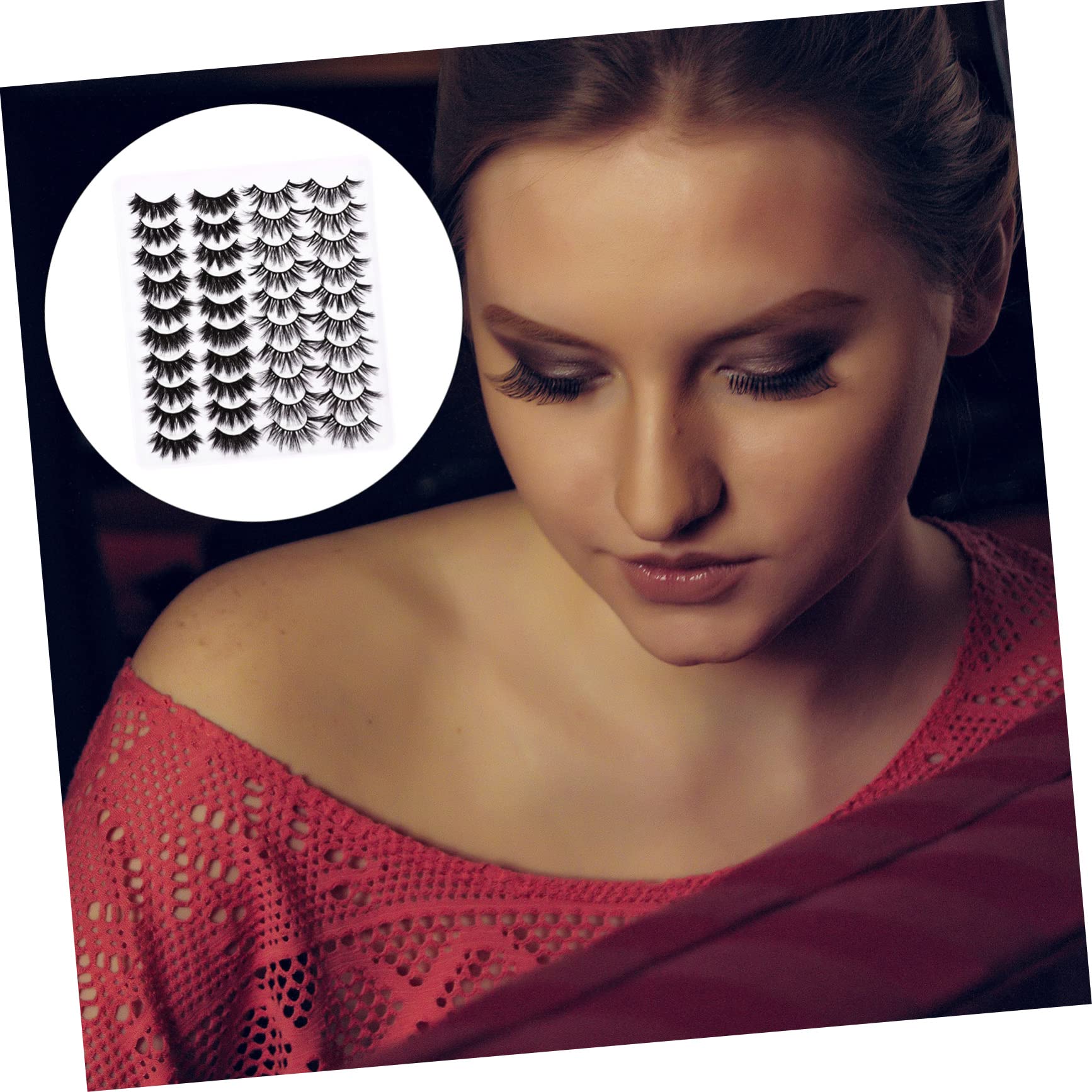 FRCOLOR 60 Pares De Pestañas Cruzadas Tridimensionales Pestañas Postizas Mixtas Pestañas Postizas Maquillaje De Mujer 3D 3D