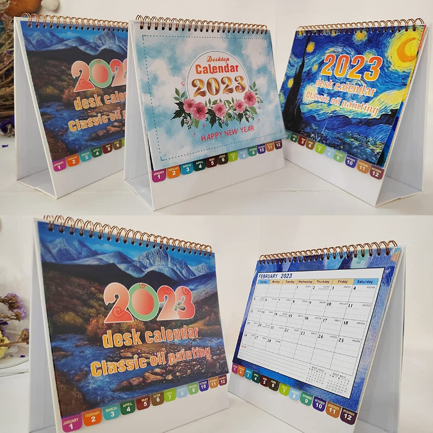 OLOTU Geschenke Stehender Flip-Kalender, Tischkalender 2023, Jan. 2023-Dez. 2023, mit Memo Pages, Tagesplaner, Kalender aus dickem Papier Schreibtischkalender