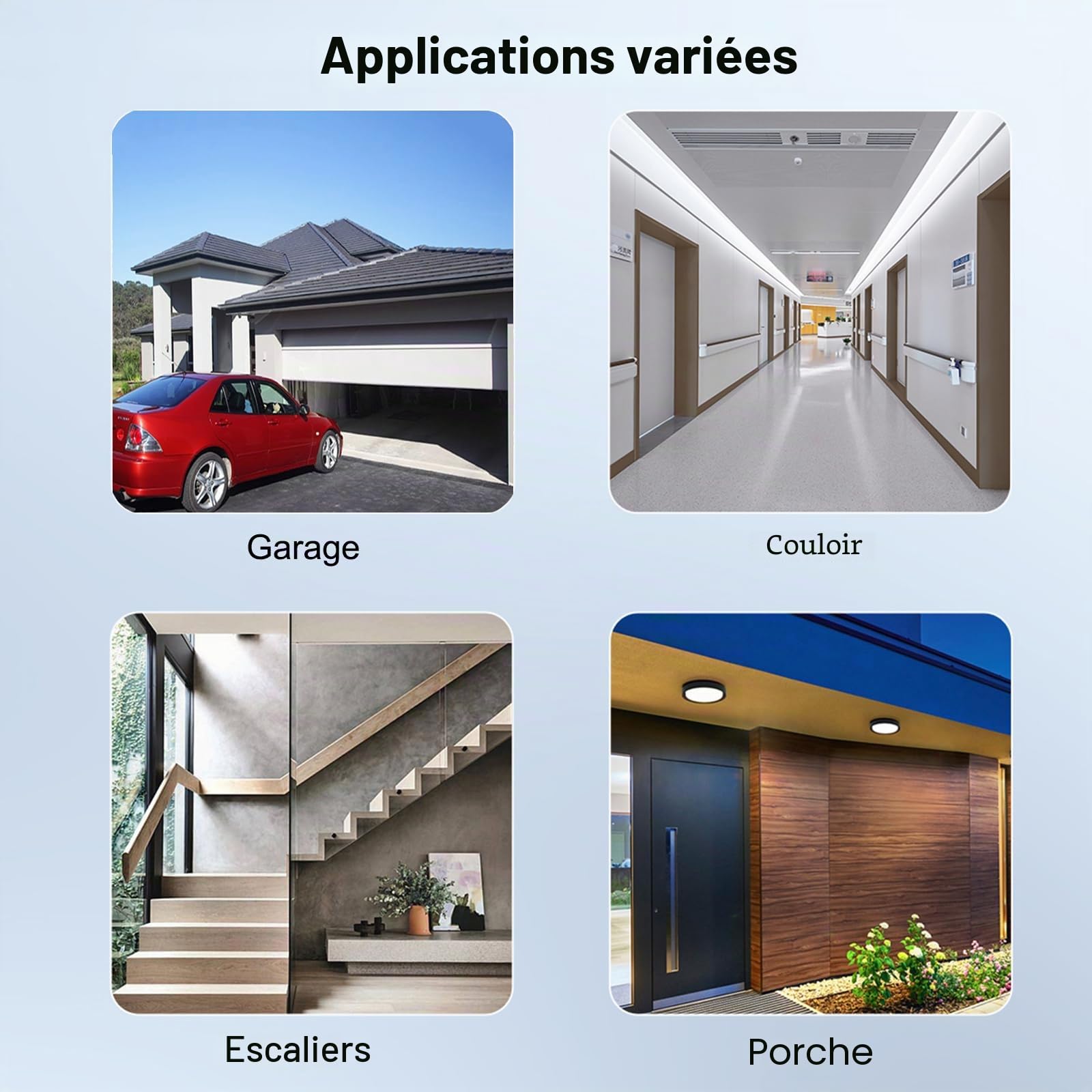 Détecteur de Mouvement, Détecteur de Mouvement Smart pour la sécurité de la Maison, Moniteur à Distance de détecteur de Mouvement sans Fil,Compatible Les Commandes vocales Alexa.ZigBee Hub requis.4PCS