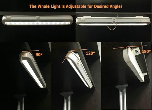 Miniatura 5 de T01L - Luz LED para armario  BLS superbrillante 20 LED para iluminación debajo del gabinete alimentada por bateríasentrada CC luz de detección de