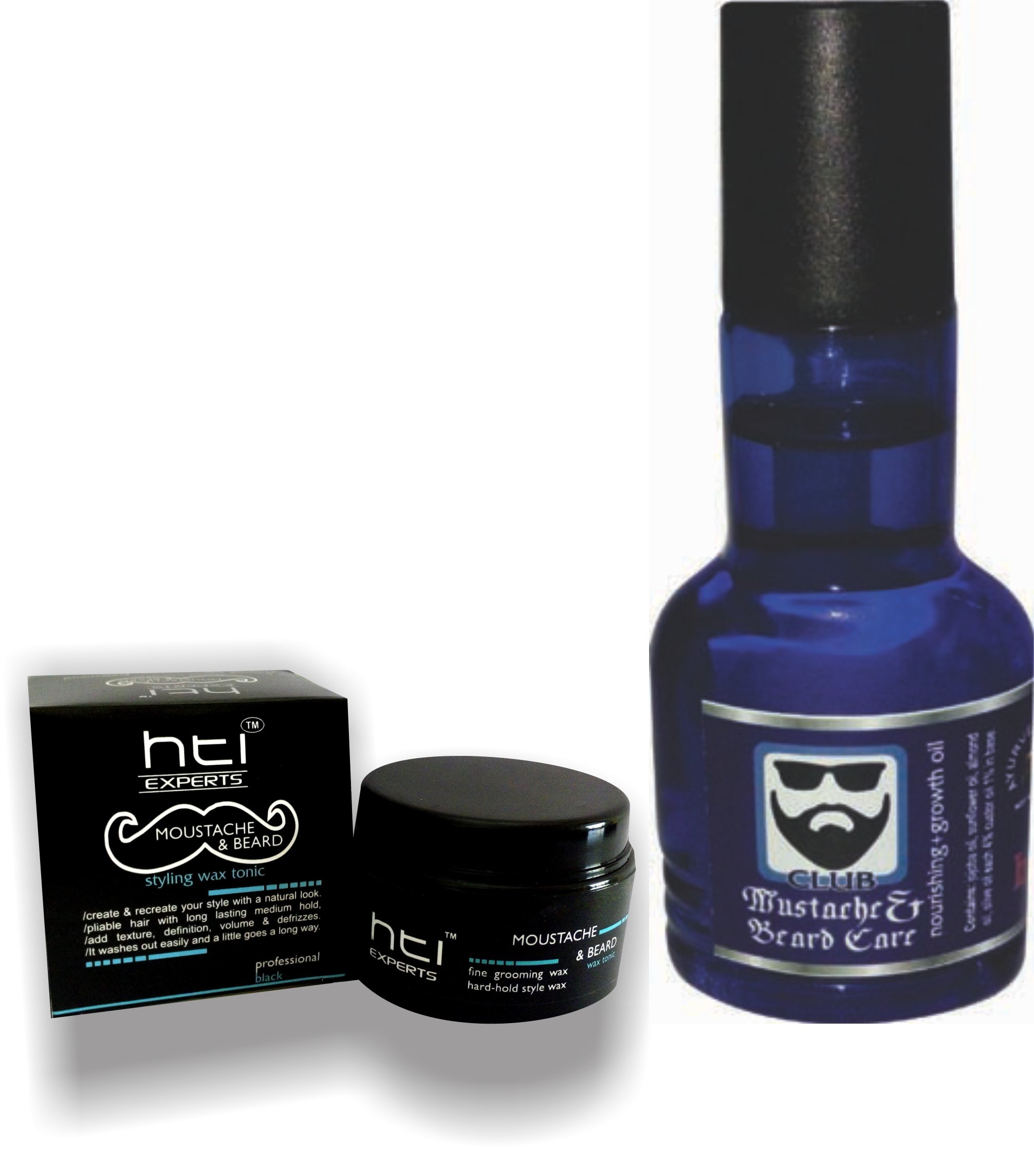 Mooch and Beard Styling Wax Club Nourishing Oil Combo Pack