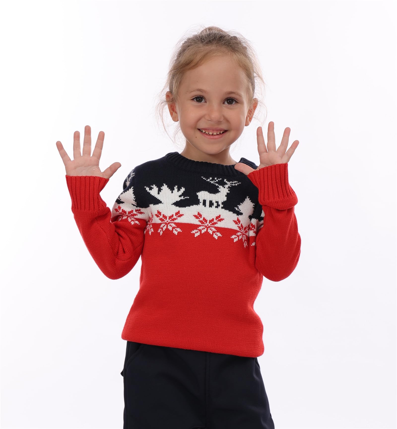 Mud Kingdom Kleinkind Junge Weihnachtspullover Rotes Rentier 4 Jahre