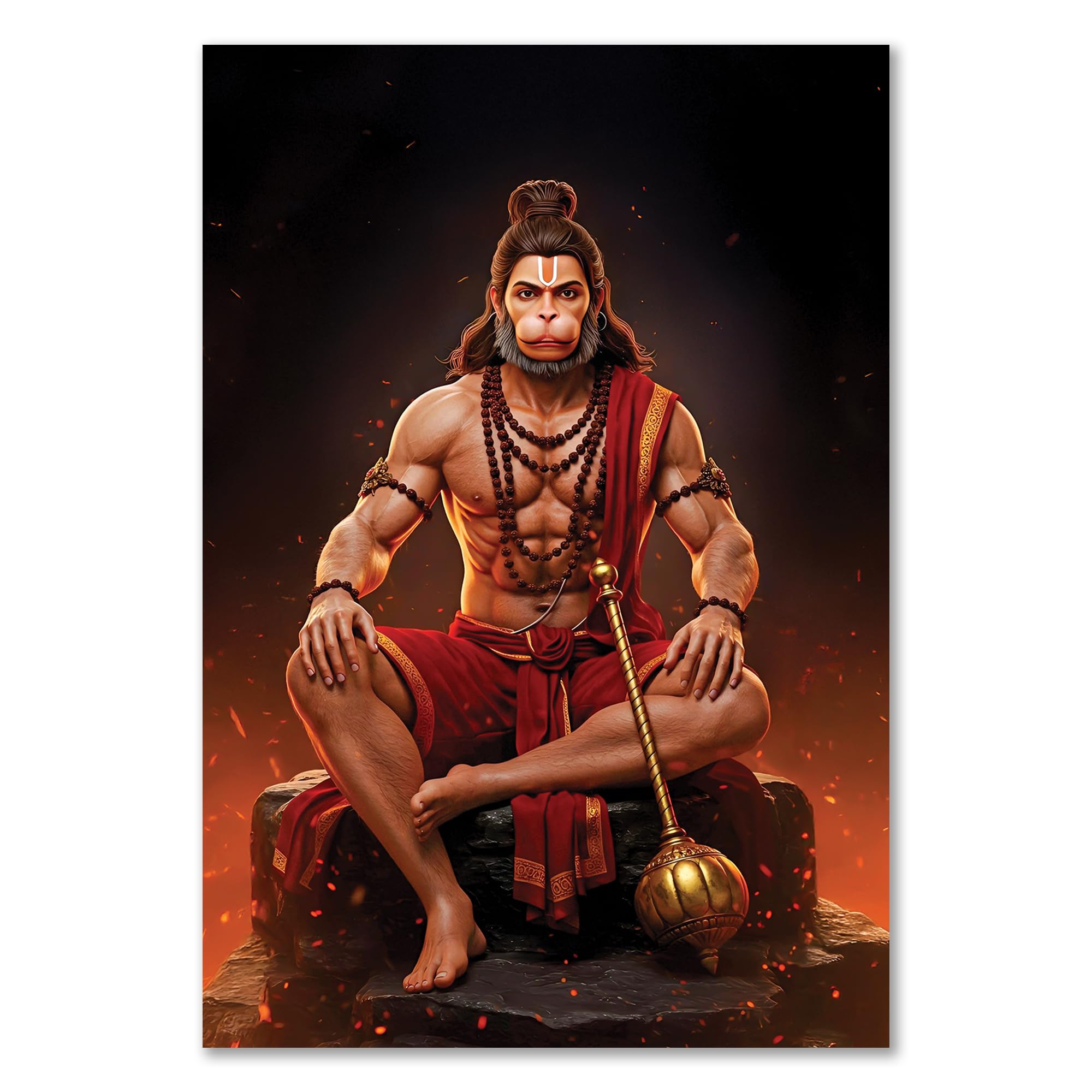 Lord Hanuman Poster - Bajrangbali Art -21 Lord Hanuman Poster - Bajrangbali Art -21