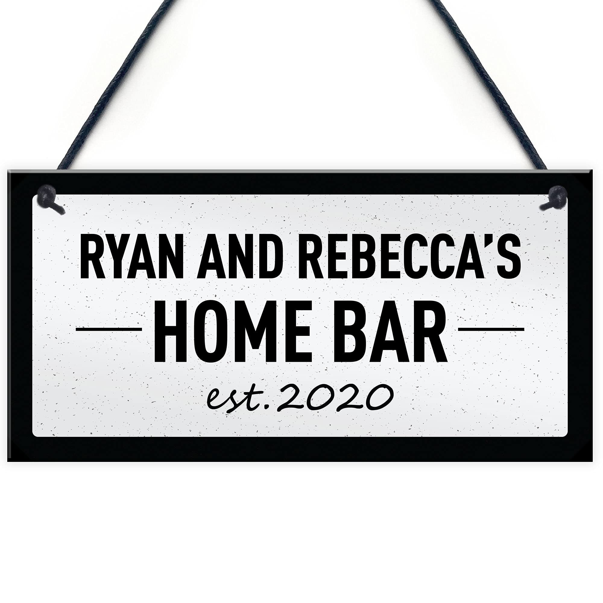HOME BAR Sign PERSONALISED Man Cave Bar Sign Any Name Beer Gin Gift