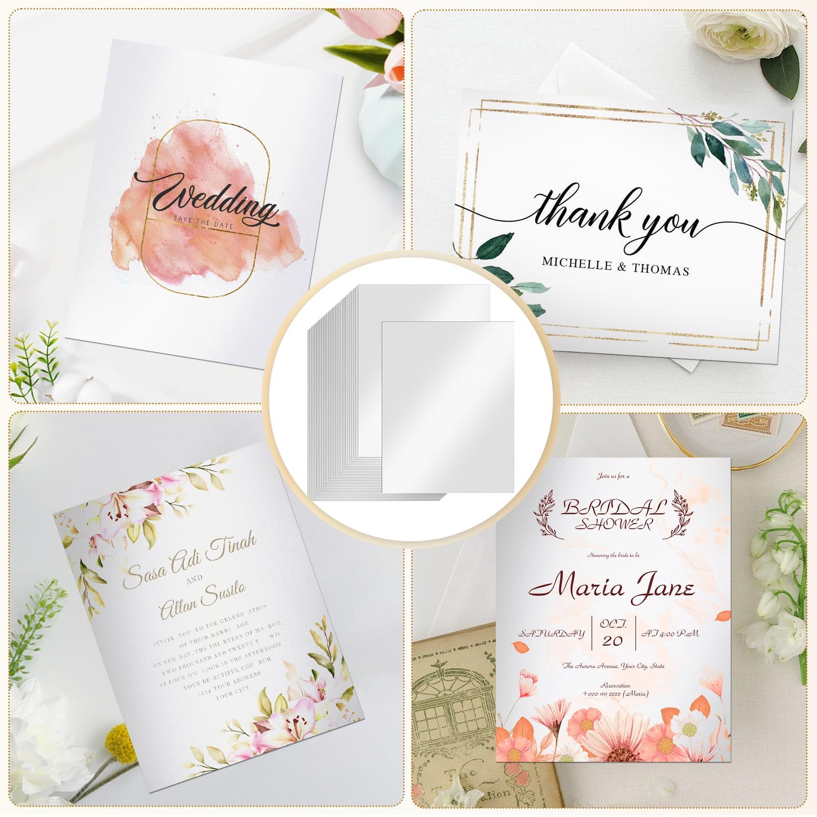 30 arkuszy białego błyszczącego papieru kartonowego A4 250g/m², grube papiery do drukowania na potrzeby DIY, zaproszenia, dyplomy, strukturalne papiery do drukowania, karton do zdjęć, papier kartonowy