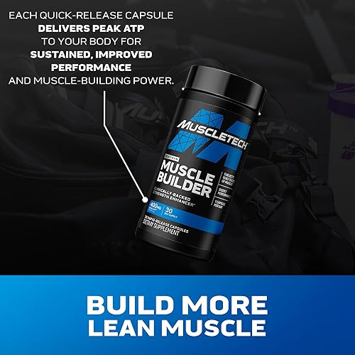 Miniatura 2 de Suplemento Muscletech Pro Series Muscle Builder, fórmula de construcción rápida de masa muscular, suministro de 30 días, 30 cápsulas de acción