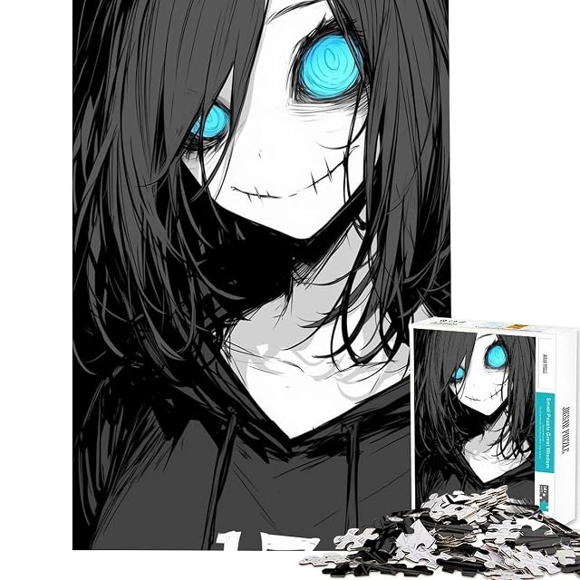 Rompecabezas difícil para Adultos de 1000 Piezas con Ojos Azules Que Brillan en la Oscuridad Juego de ingenio…