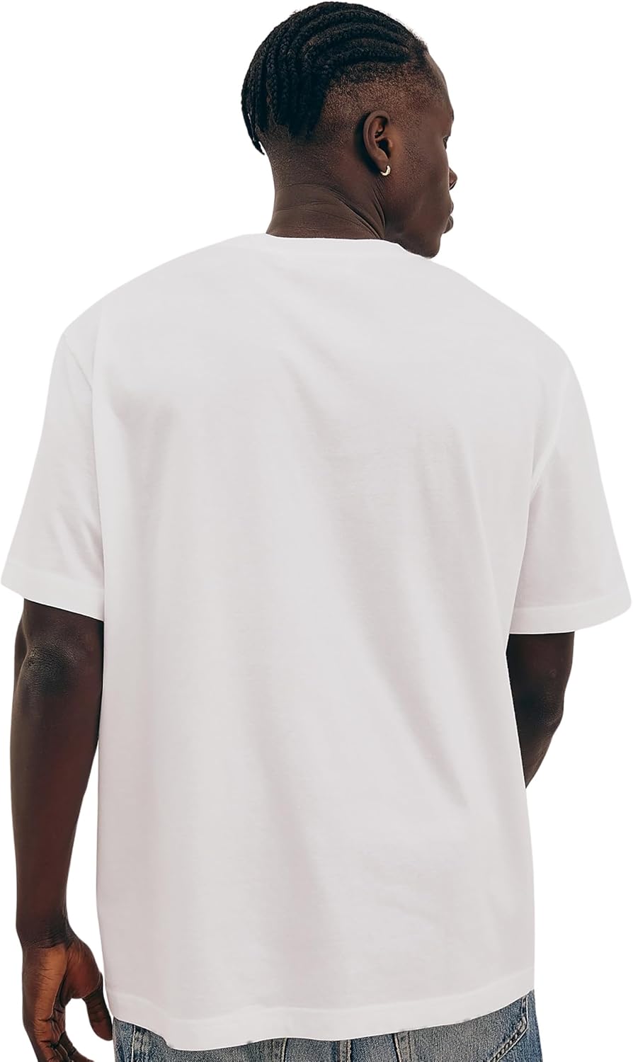 Organic Basics Mens True Boxy Fit Cotton Crew Neck Short Sleeve Tee - Image 3