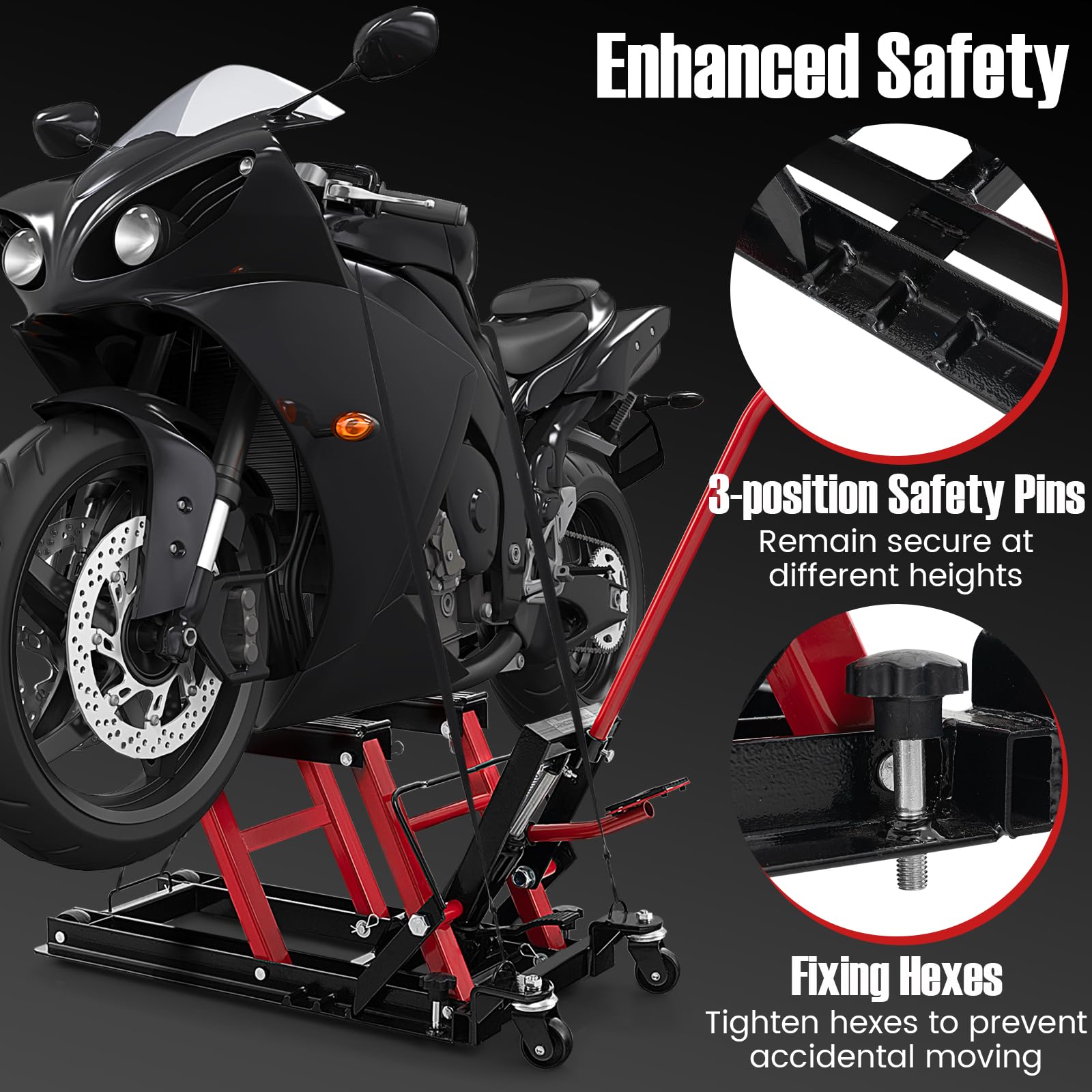 Amazon.com: Toolsempire Hydraulic Motorcycle Lift Jack, 1500 LBS