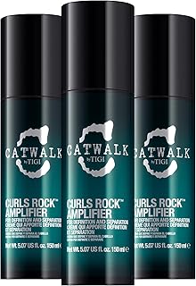 TIGI Catwalk Curls Rock Amplifier Shaping Cream 3-Pack – Curl Cream for Defining Wavy, Curly Hair – Flexible Hold, Frizz Control + Anti-Humidity, Scented, 5.07 Oz Ea