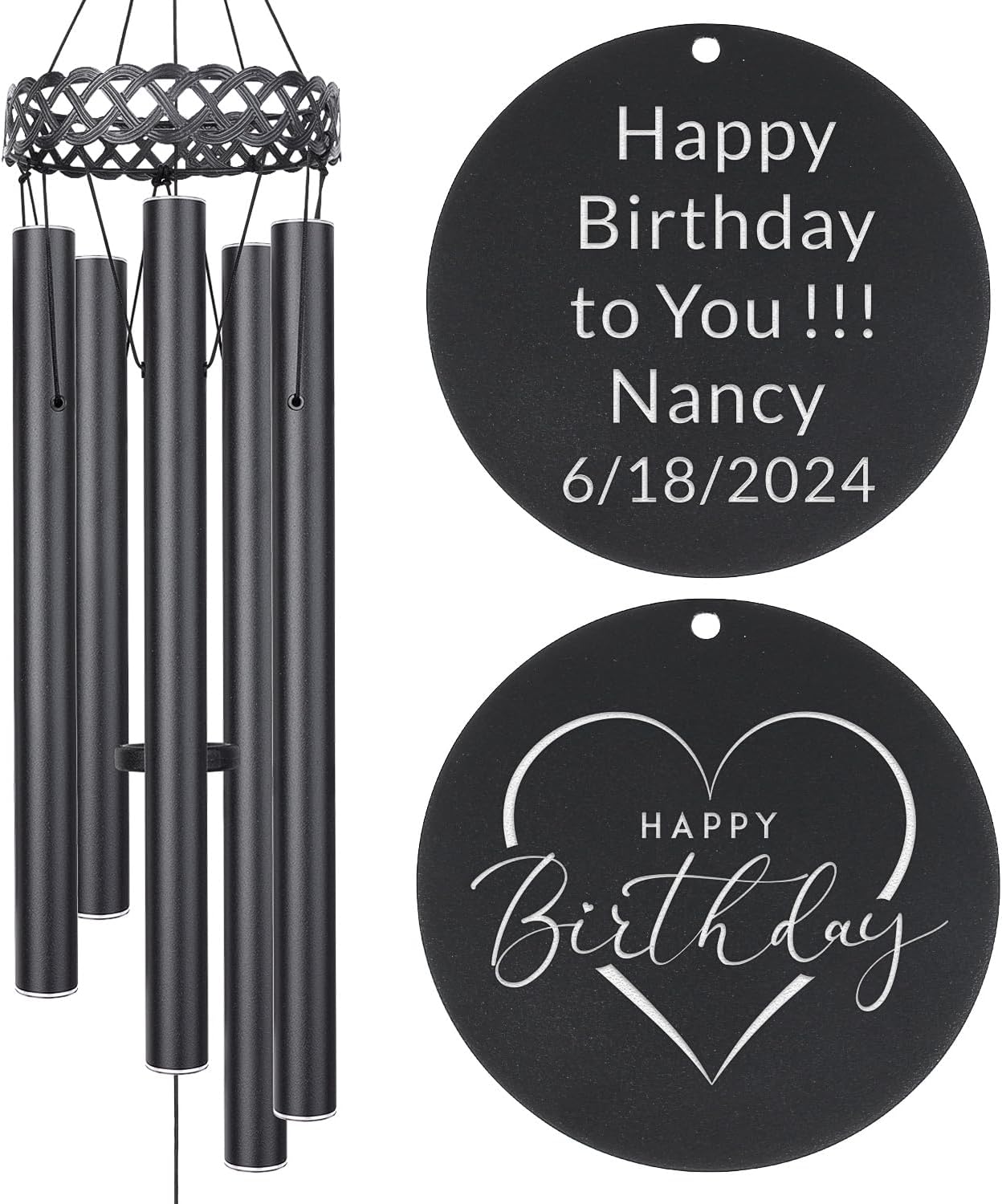 Wind Chimes for Birthday, Personalized Birthday Gift, Happy Birthday Gift Idea, Men Birthday Gifts for Women, Dad Birthday Gift Mom, Birthday Gift for Dad, Men, Mom, Women, Grandma, Grandpa