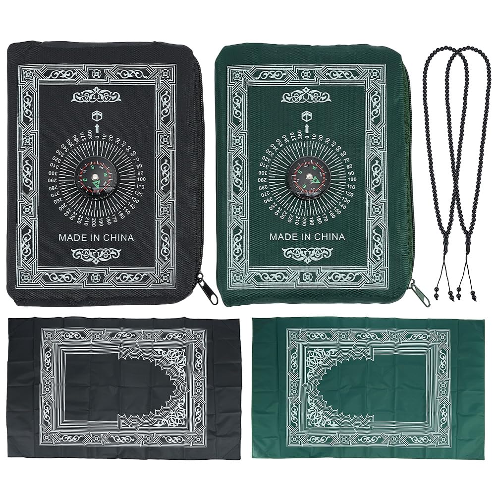 Tapis de prière musulmane portable imperméable pour extérieur et voyage