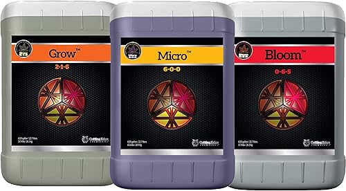 Cutting Edge Solutions - Paquete de nutrientes de 3 partes, 6 galones (Grow Micro y Bloom)