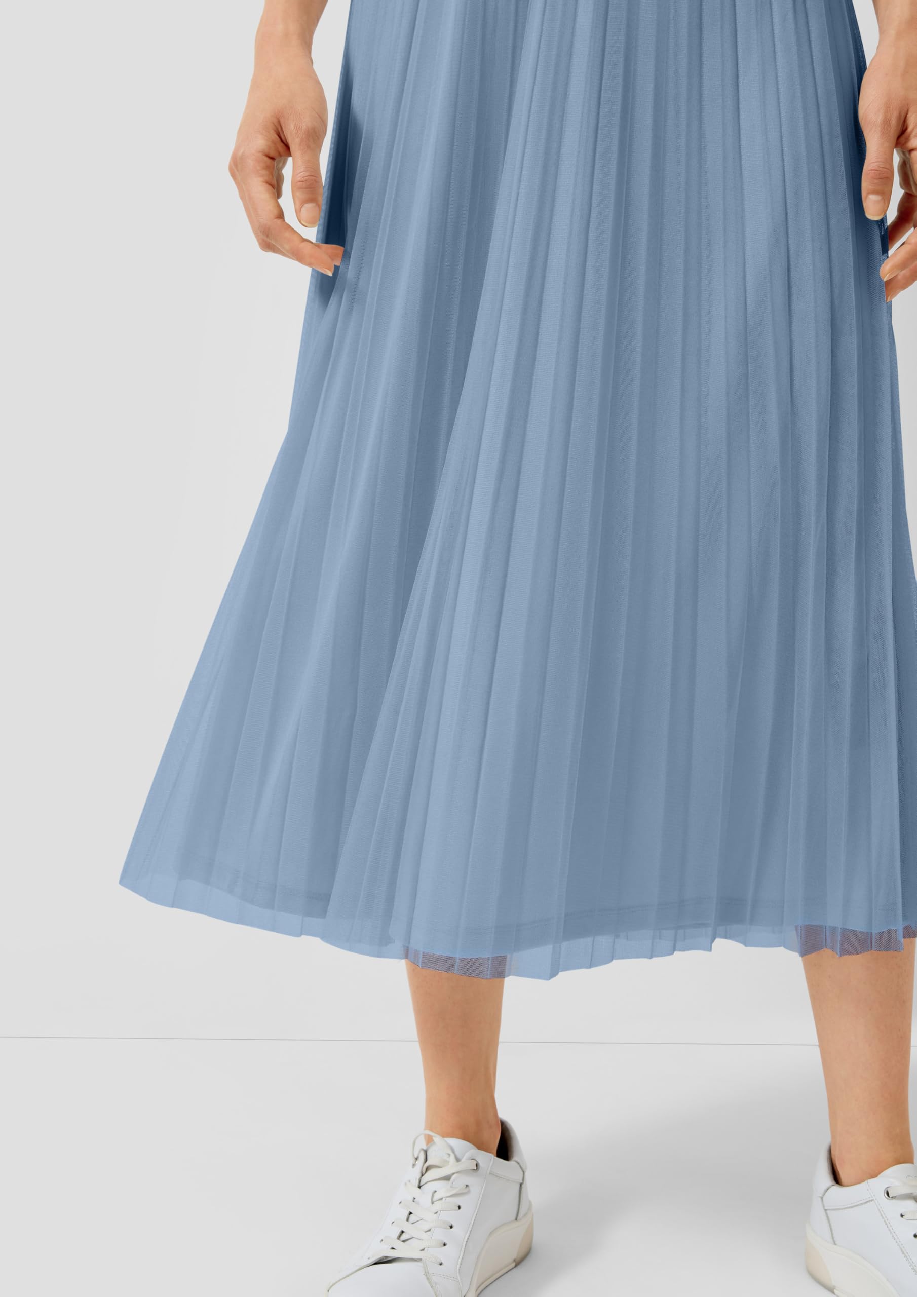 s.Oliver Jupe midi plissée en Maille avec Doublure en Jersey, 5104_Bleu Ciel, 50