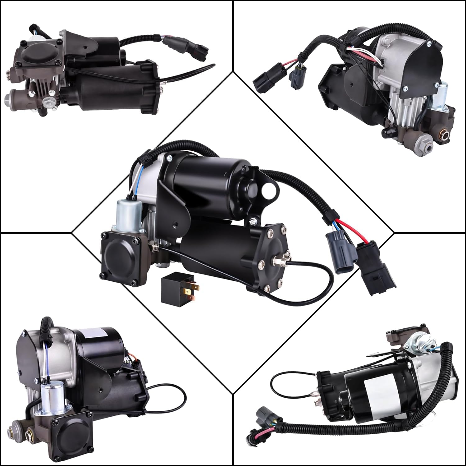 Bomba de compresor de aire con relé de repuesto para Discovery III L319 L320, accesorio de coche, parte # LR023964 LR072537 LR044360