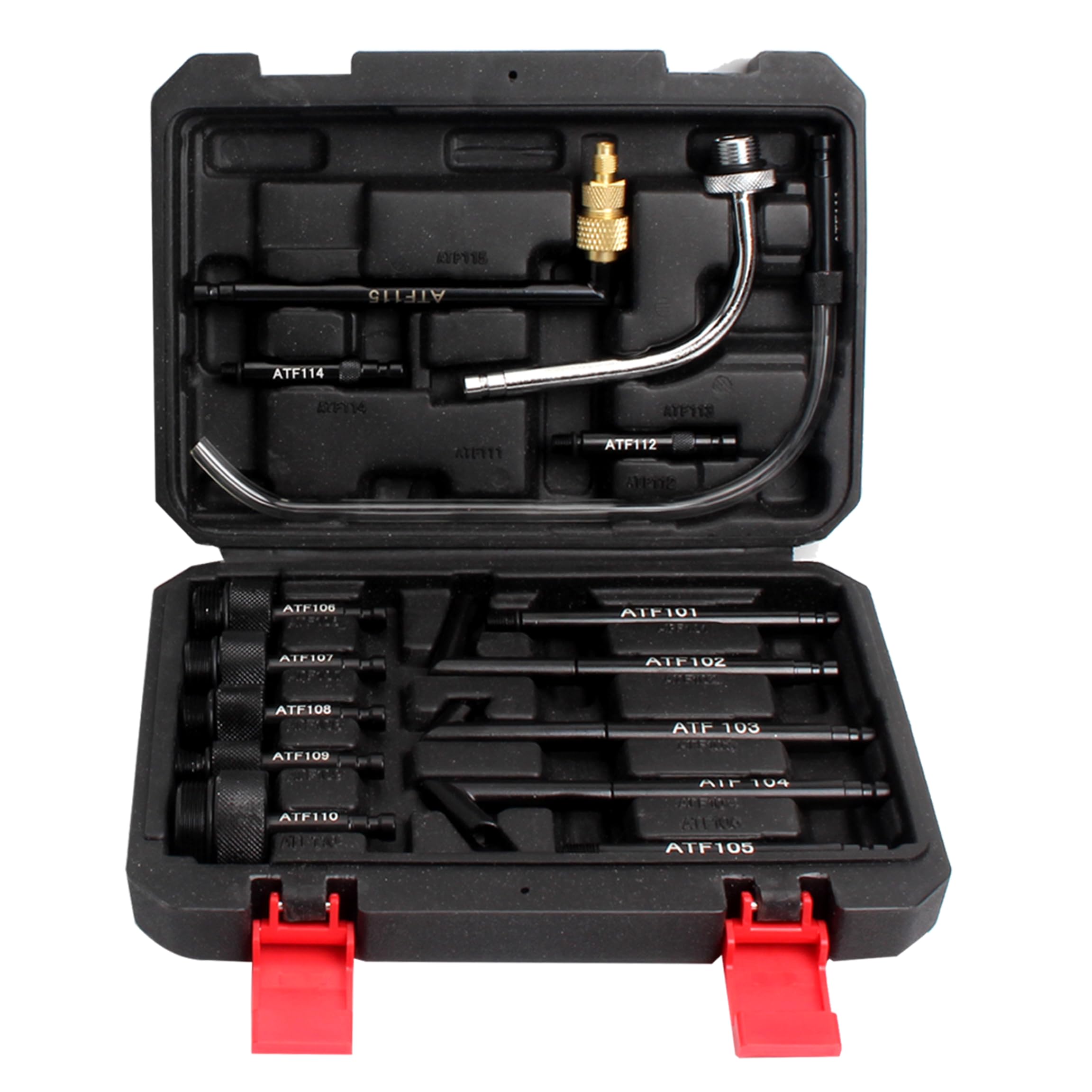 CCLIFE Getriebeöl Befüllgerät 6L/10L Druckluft mit 15 ATF Adaptern | 2 in 1 zum Befüllen und Absaugen von Getriebeöl mit Druckluft, inklusive 15 ATF Adaptern für viele Fahrzeuge.