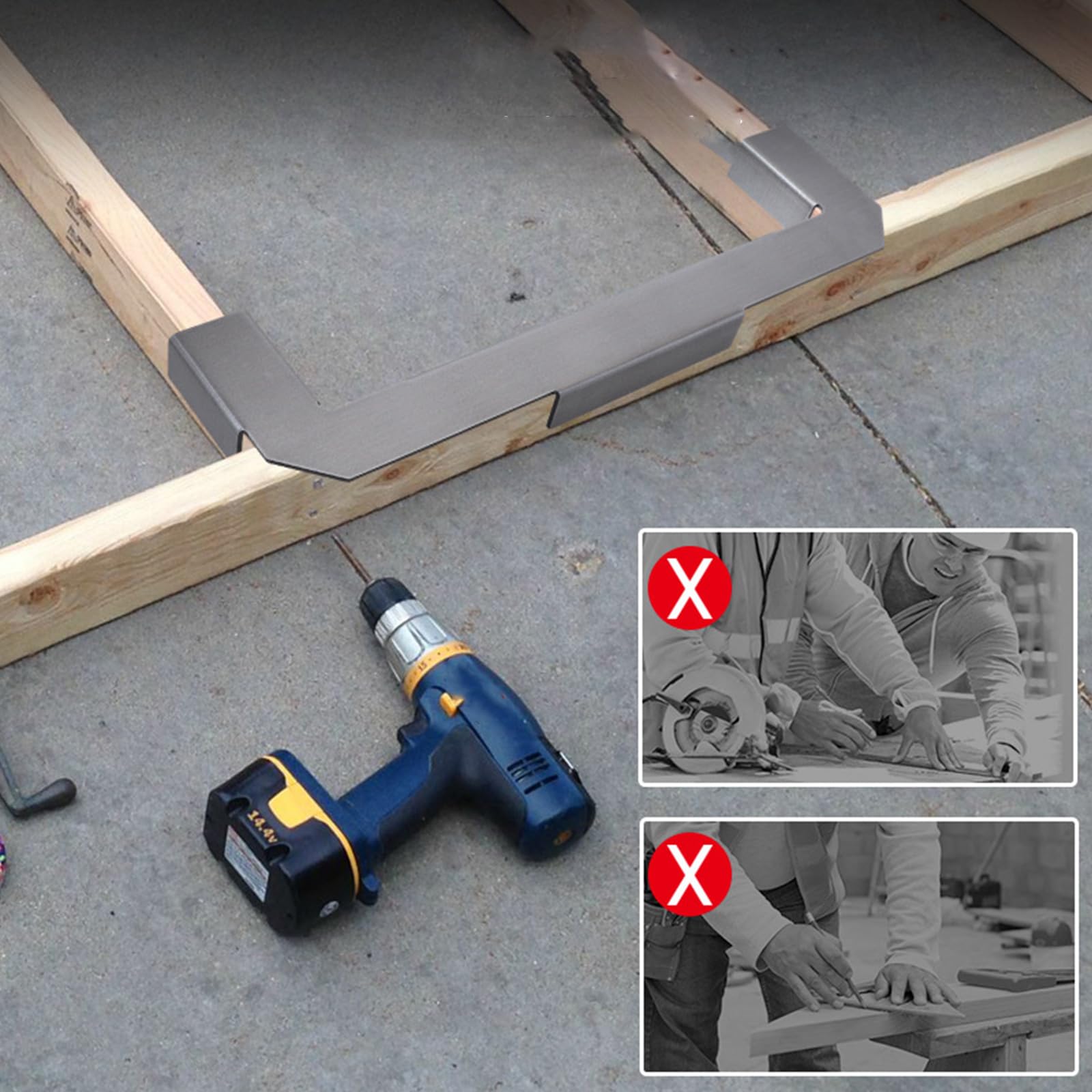Soporte de esquina profesional de carpintería de 16 pulgadas para hacer muebles, tareas de bricolaje, proyectos de carpintería, mejora la eficiencia del trabajo