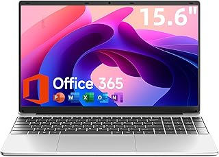 15.6 Inch Laptop with Office 365, 4GB RAM, 128GB Storage Expandable 1TB, 5205U Processor, HD Display, Windows 11 Laptops Computer, Wi-Fi 5, BT4.2, Numpad, Type-C, for Business and…
