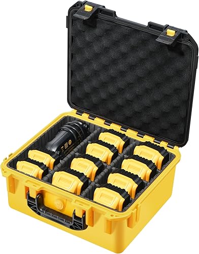 Estuche de almacenamiento para batería Dewalt de 20 V estuches duros impermeables para baterías Dewalt 20V12V60V, organizador de almacenamiento con