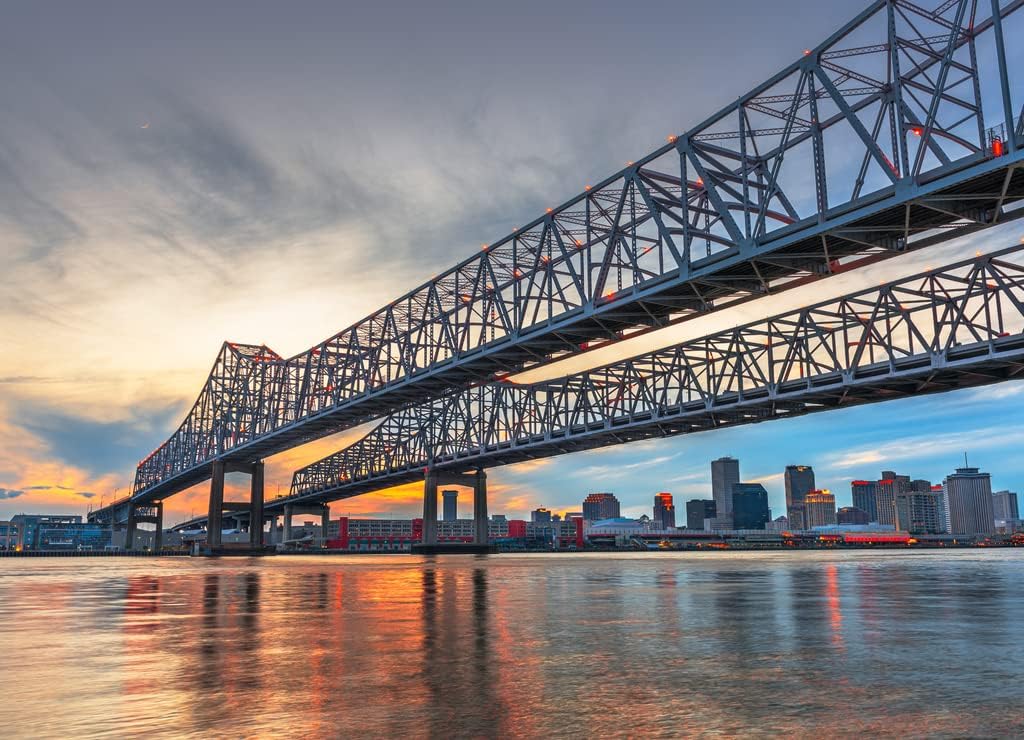 Noah Jigsaw Puzzle New Orleans, Louisiana, USA at Crescent City Connection Bridge Over The Mississippi River 1000 Pieces