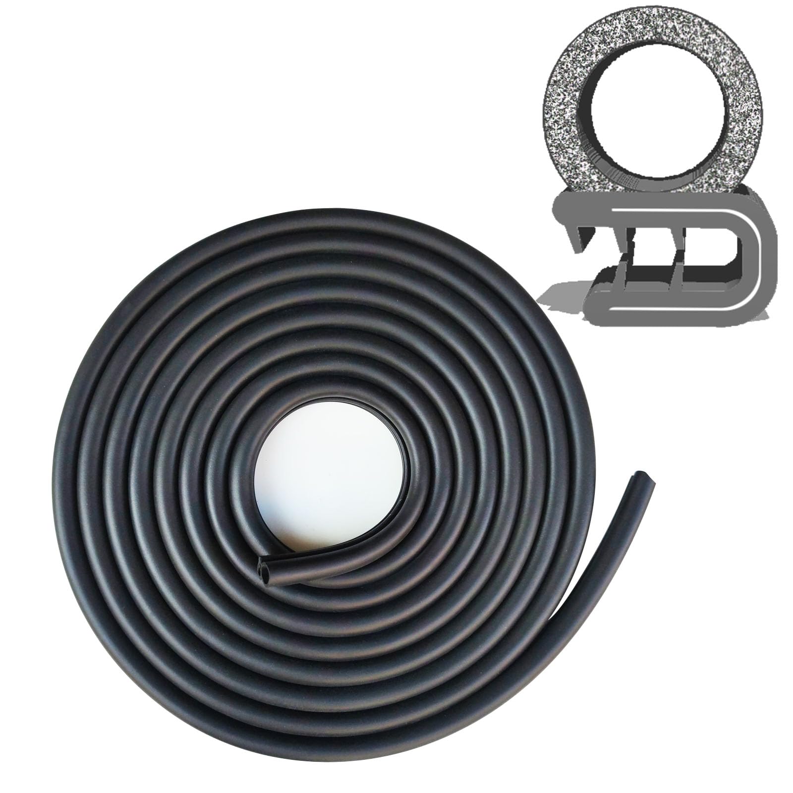 3.1 metri nero gomma auto portiera bagagliaio striscia di protezione universale