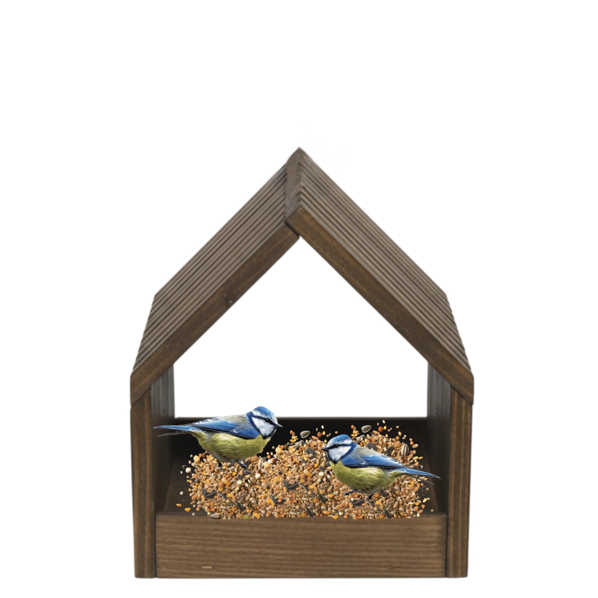 MODO24 Vogelhaus – Vogelhaus mit Ständer aus FSC-Holz, wetterfest, 117x24x22 cm