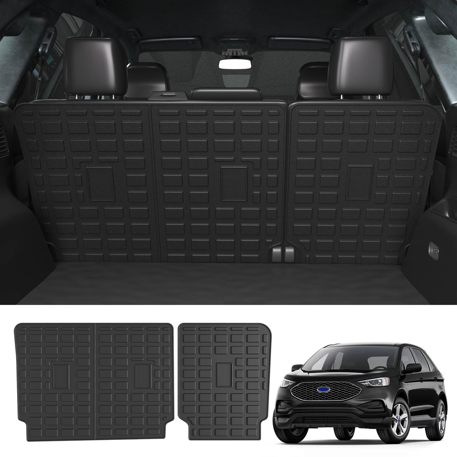 Backrest Mats Compatible with 2015-2024 Ford Edge Seat Back Protector TPE Backrest Mats All Season Protection (Only Fit 5-Seater) Replacement for 2015-2024 Ford Edge Accessories (Backrest Mat)