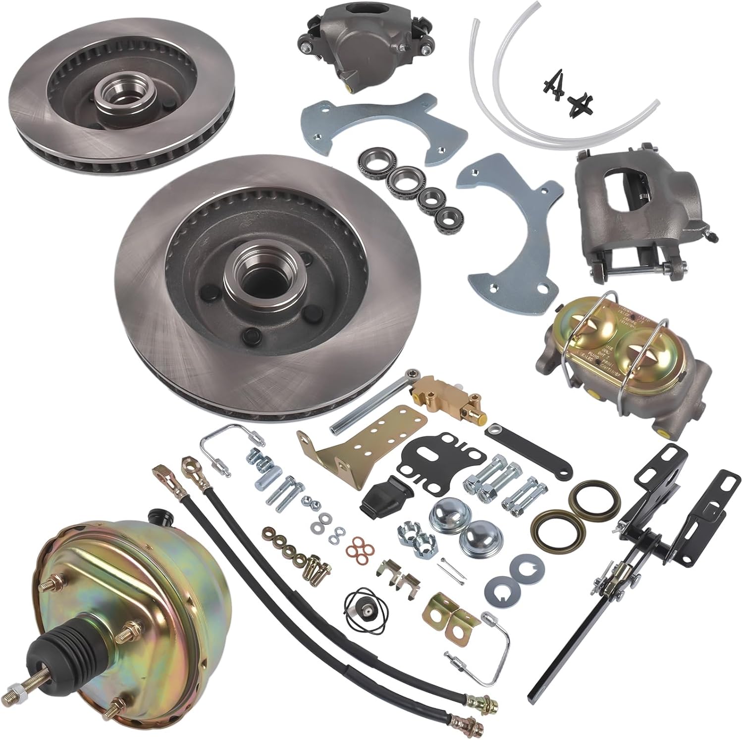 Front Power Disc Brake Conversion Kit & Valve Replacement for 1957-1972 Ford Full Size & Galaxie Mixizap