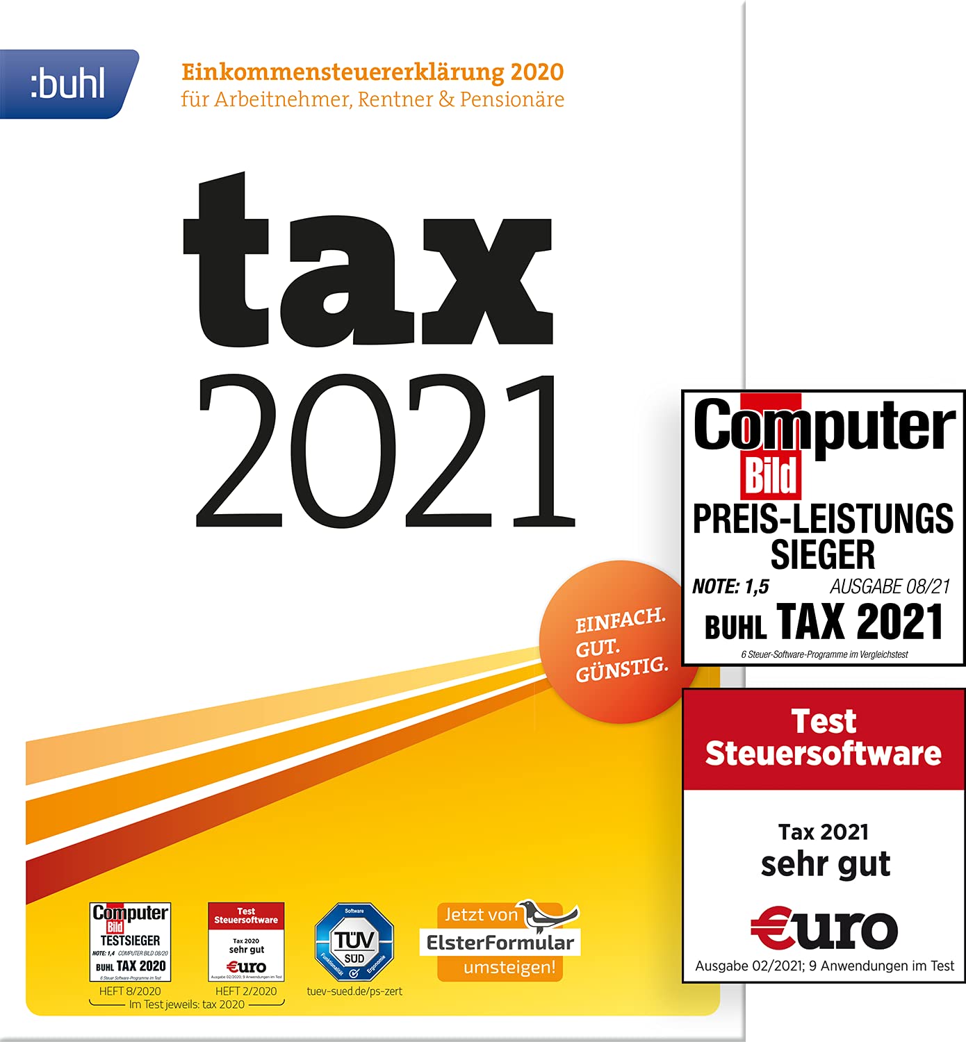 Tax 2021 (für Steuerjahr 2020 | frustfreie Verpackung)