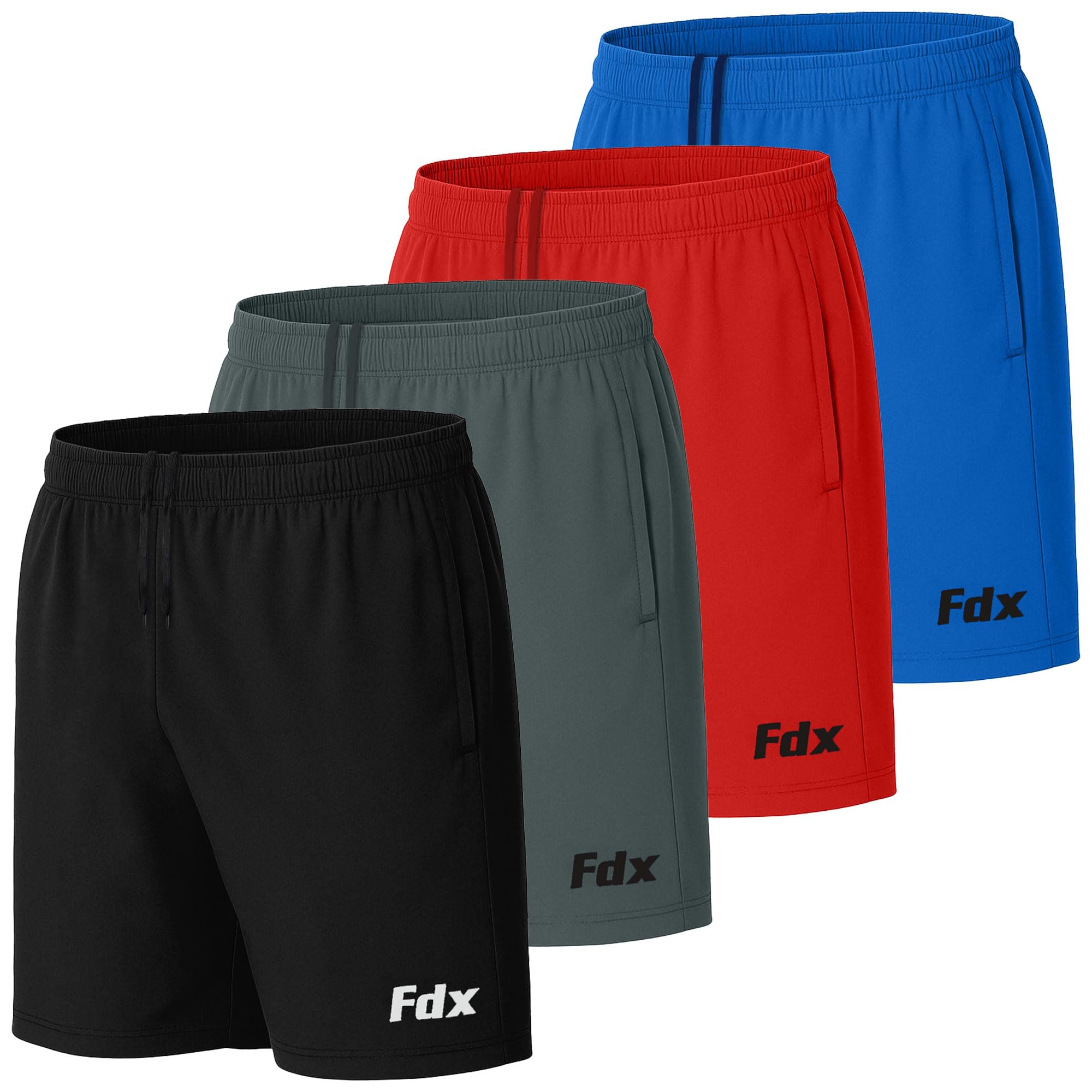 Men's Running Gym Shorts with Side Pockets with Zipper, Lightweight and Breathable for Jumping Rope for Outdoor Sports, Training