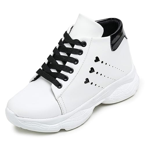 DICY Sneaker Shoes for Women Girls Latest Light Weight Casual Use Sneaker Shoes for Girls Stylish Ladies High Ankle (7012)