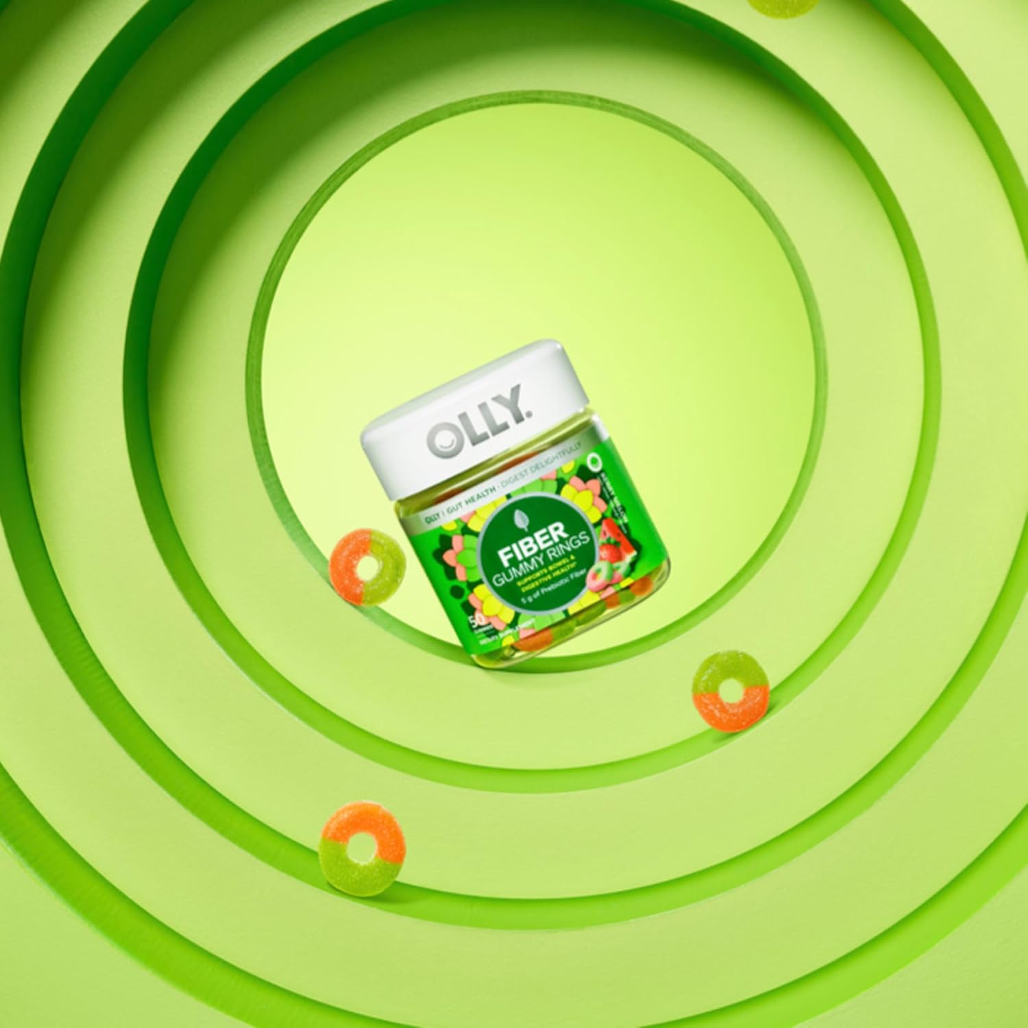 Olly Fiber Gummy Rings, 5G Prebiotic Fiber, Fos (Fructo-Olig...