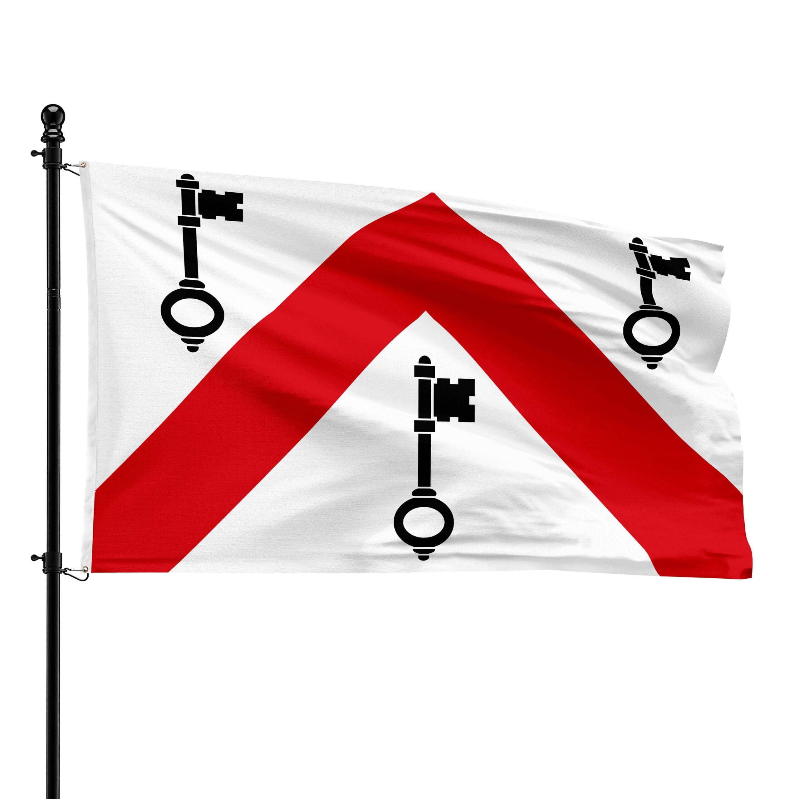 Drapeau Tieltse pavillon de la municipalité de Tielt 90x150 cm tissu extérieur