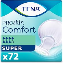 TENA ProSkin Comfort Incontinence Pads, Super, 2 Packs 72 Count