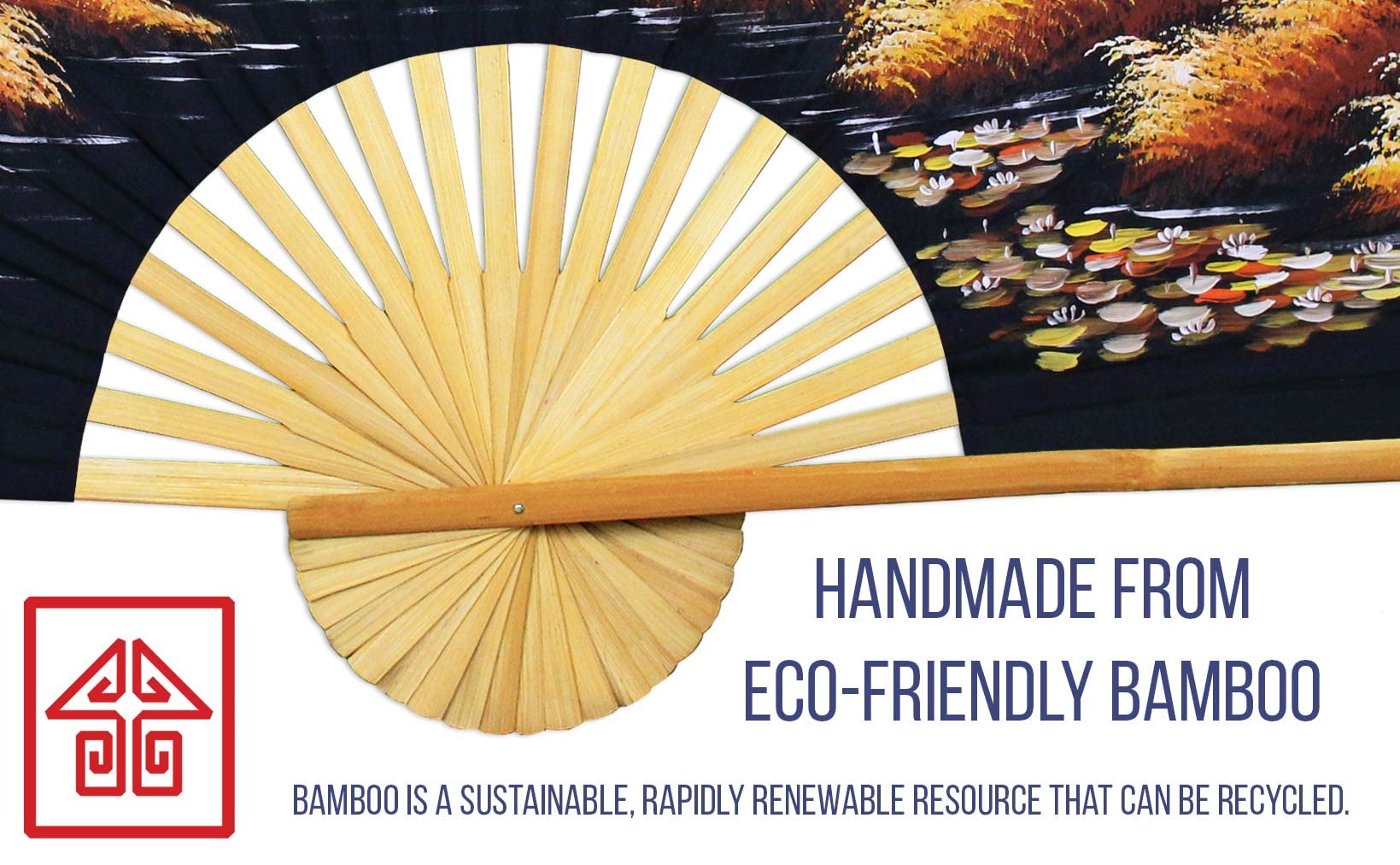 Amazon.com: Thai Landscape Folding Wall Fan Hand-painted Wall