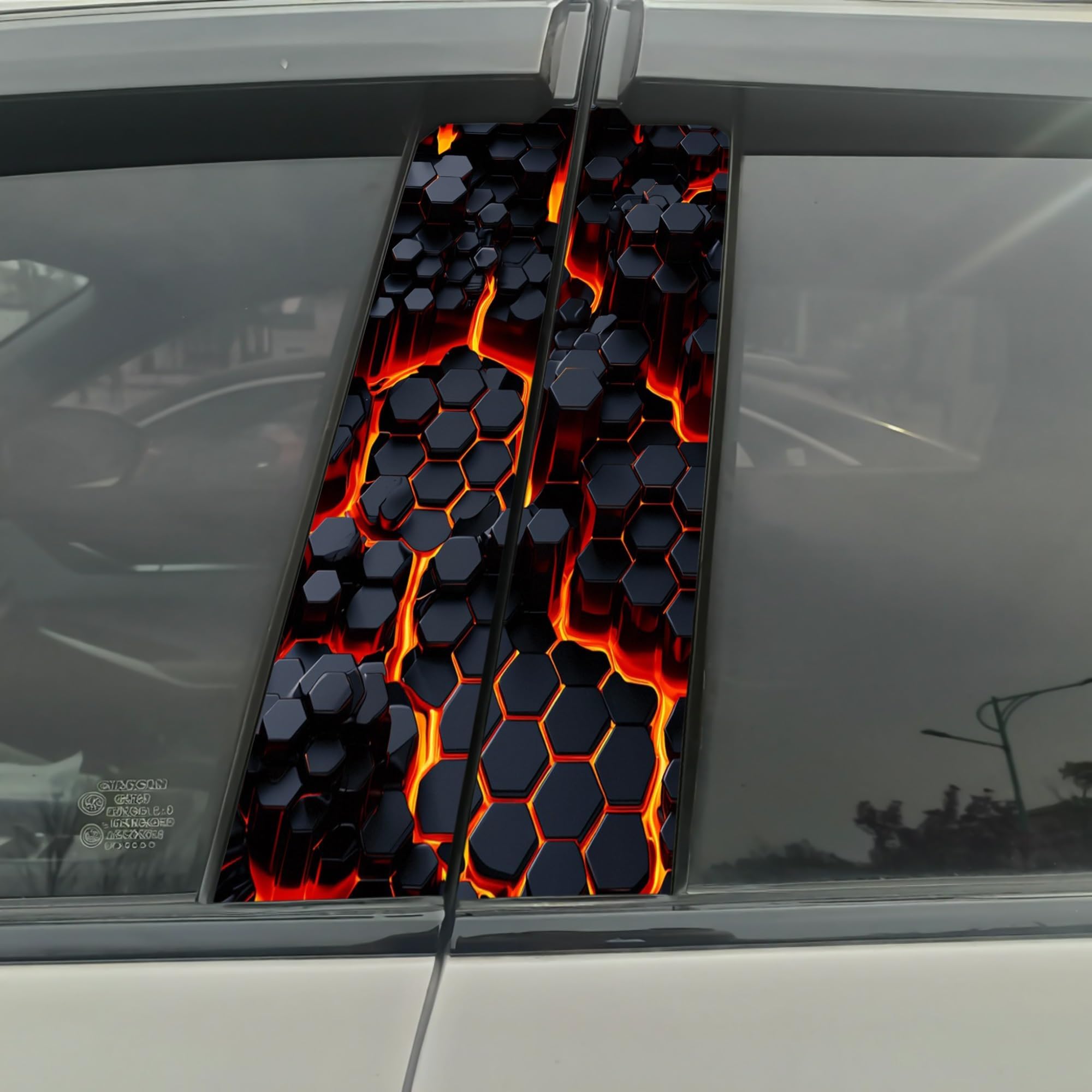 2Pcs Waterproof Car Stickers for B-Pillar Center Column Scratch-Resistant Auto Decals Universal Fit Stylish DIY Decoration for Vehicle Door Pillars