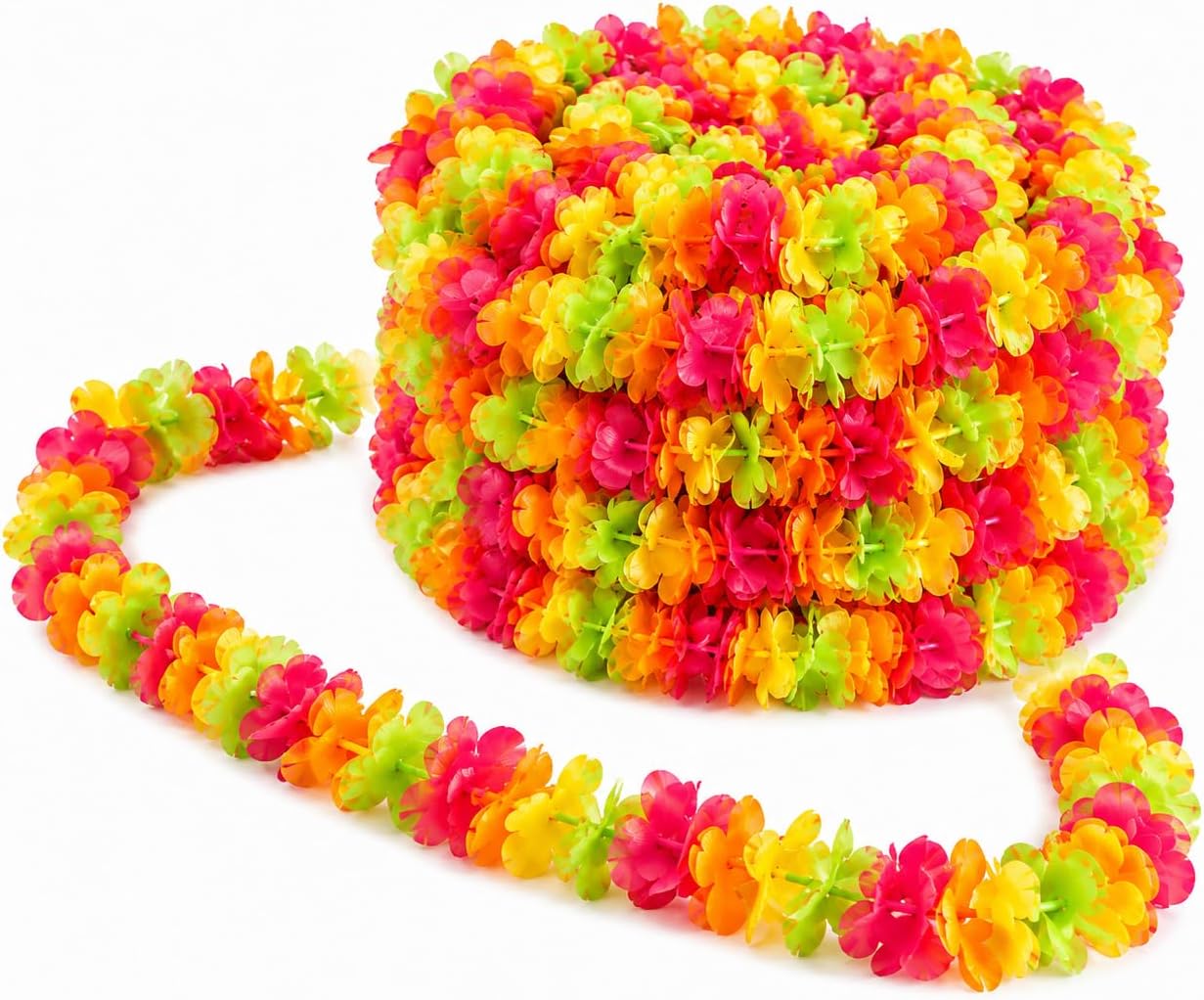 Fun Express Plastic Lei Flower Garland 100ft