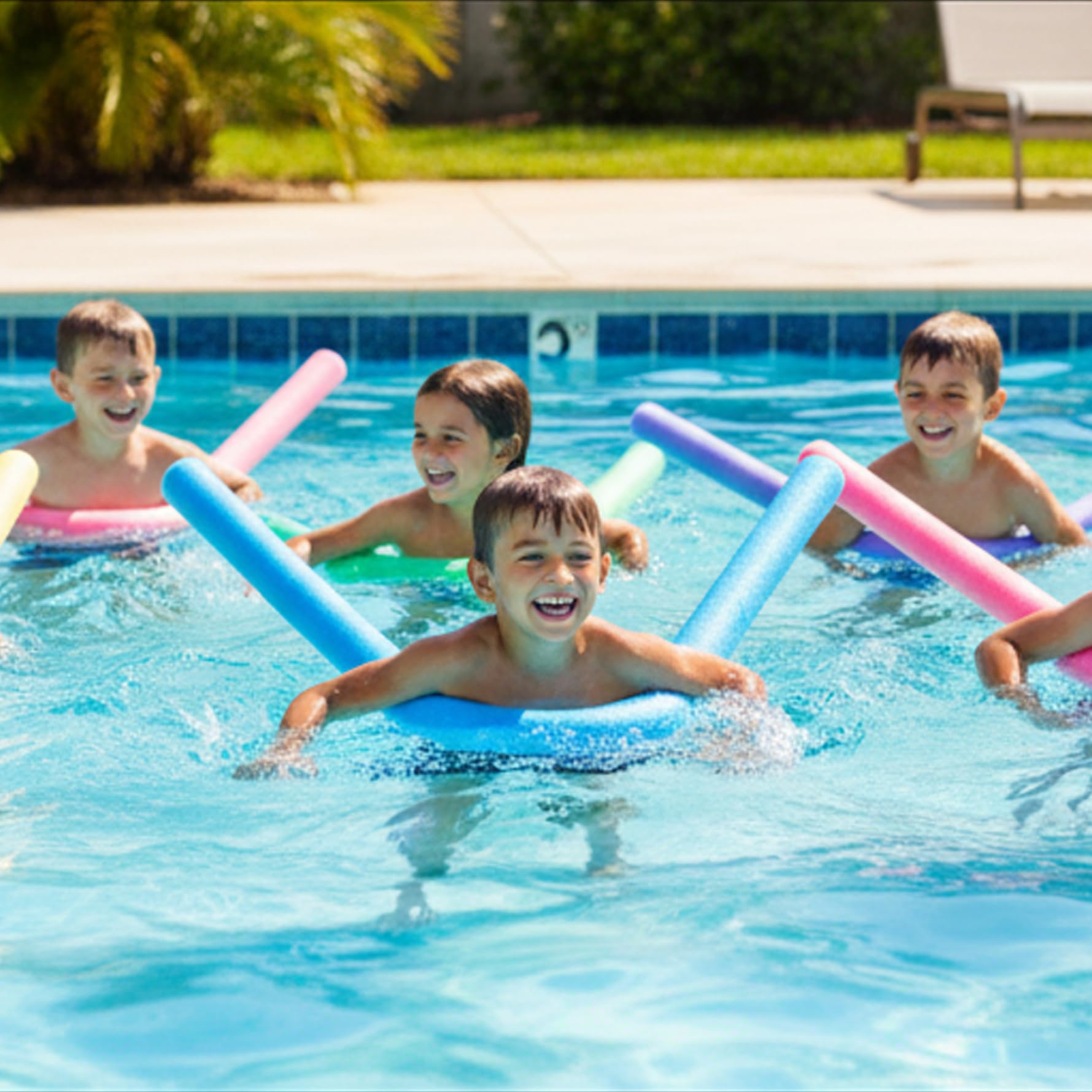 6er-Pack Poolnudeln aus Schaumstoff – 59-Zoll-Schwimmnudeln für Wasserspiele und Poolschwimmer, 6 Farben